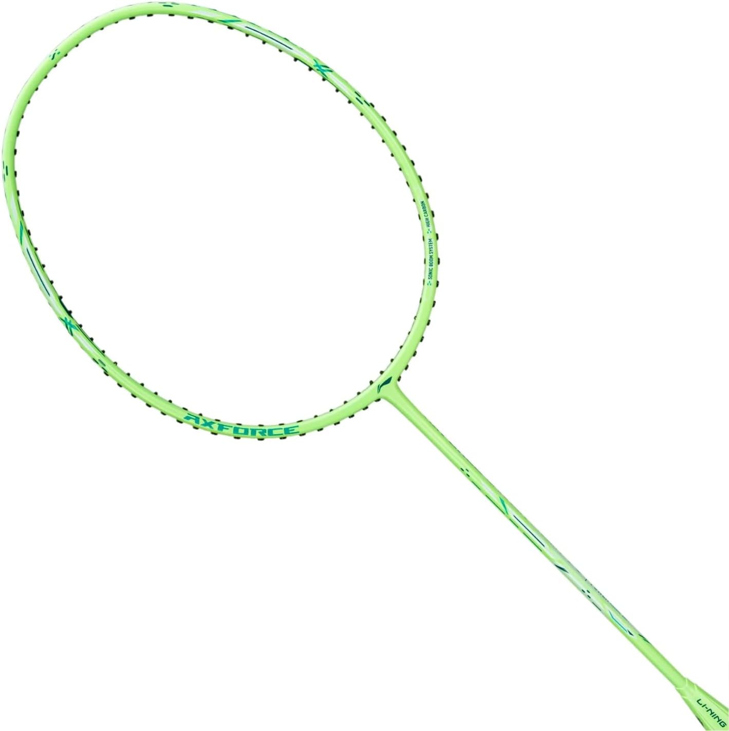 Li-Ning Carbon Fibre Axforce Cannon Light Unstrung Badminton Racquet for Professional Players|75-79 Grams|Maximum String Tension - 28Lbs,Multicolor