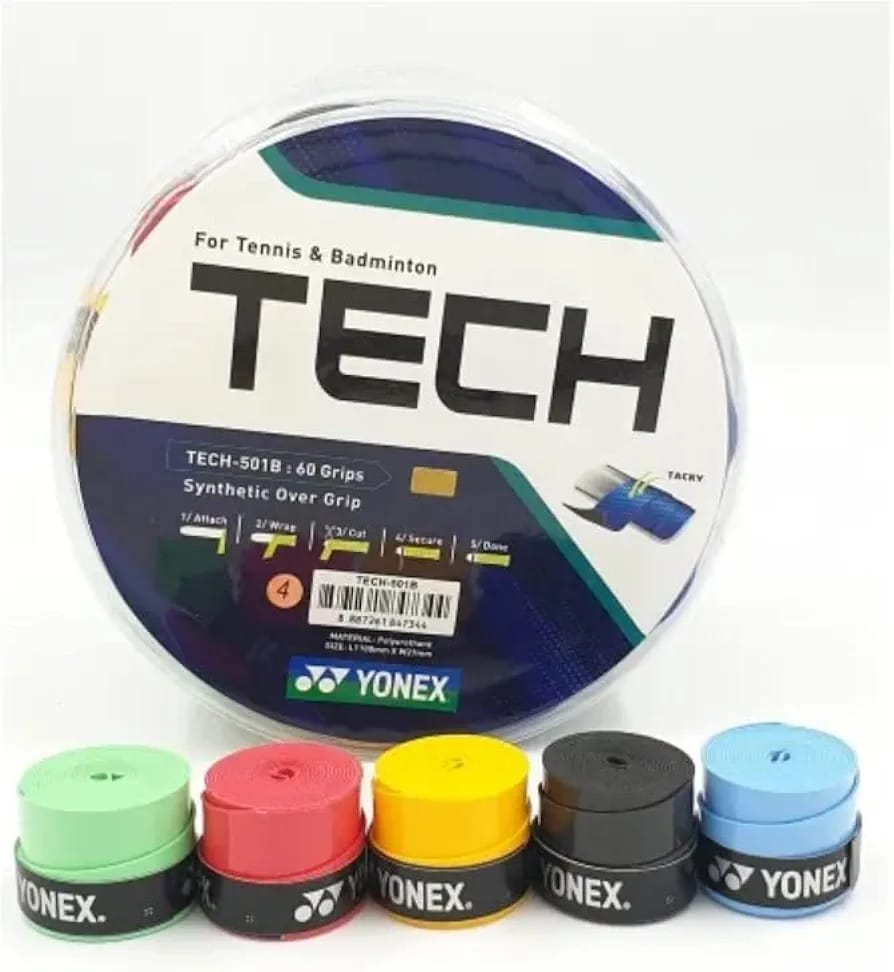 Yonex 501B Badminton Grip (Pack of 5, Multicolor)